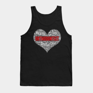 Orthodontist Heart Shape Word Cloud Design product Tank Top